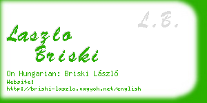 laszlo briski business card